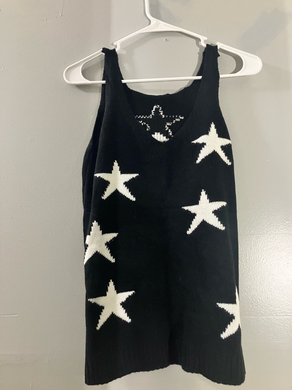 Black Star Knit Tank Top